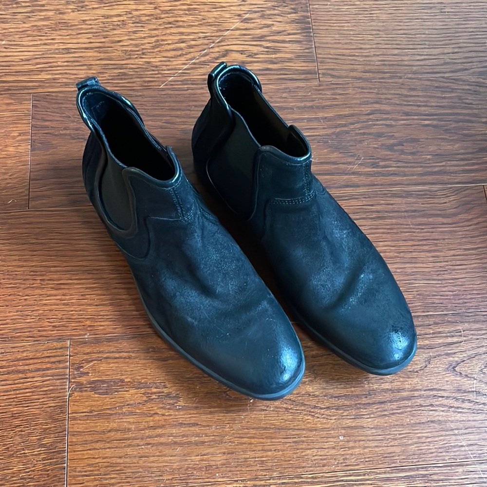 John Varvatos Black Leather Boots